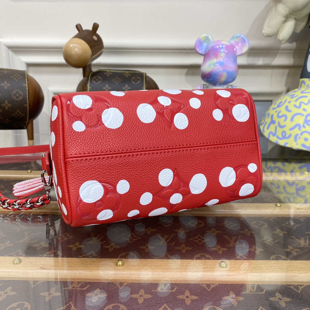 Bagsaaa L0vis Vvtt0n M46411 LV x YK Speedy Bandoulière 20 Red&White - 20.5 x 13.5 x 12 cm
