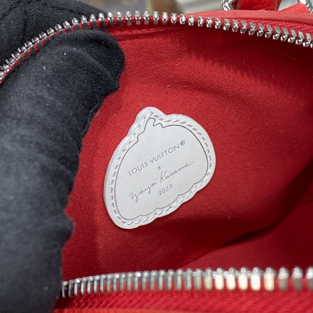 Bagsaaa L0vis Vvtt0n M46411 LV x YK Speedy Bandoulière 20 Red&White - 20.5 x 13.5 x 12 cm