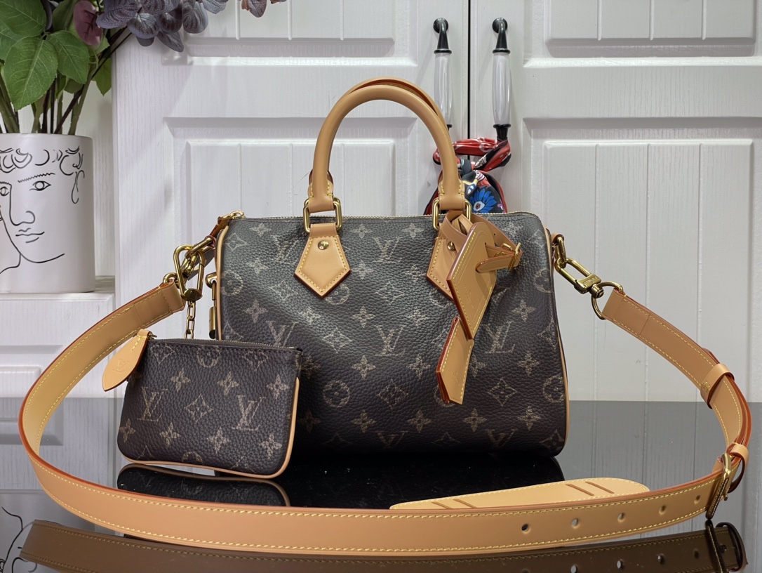 Bagsaaa L0vis Vvtt0n M24443 Speedy P9 Bandoulière Monogram Soft Calfskin - 25 x 15 x15cm