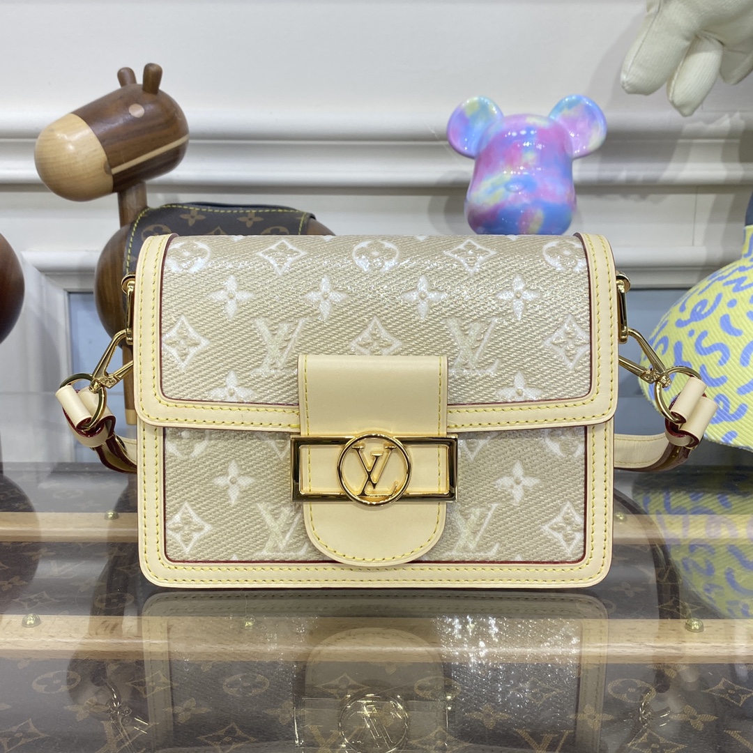 Bagsaaa L0vis Vvtt0n M22826 Mini Dauphine Bag Beige - 20 x 15 x 9 cm