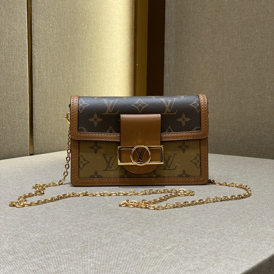 Bagsaaa L0vis Vvtt0n M68746 Dauphine Chain Wallet Monogram - 18.5 x 12 x 5 cm