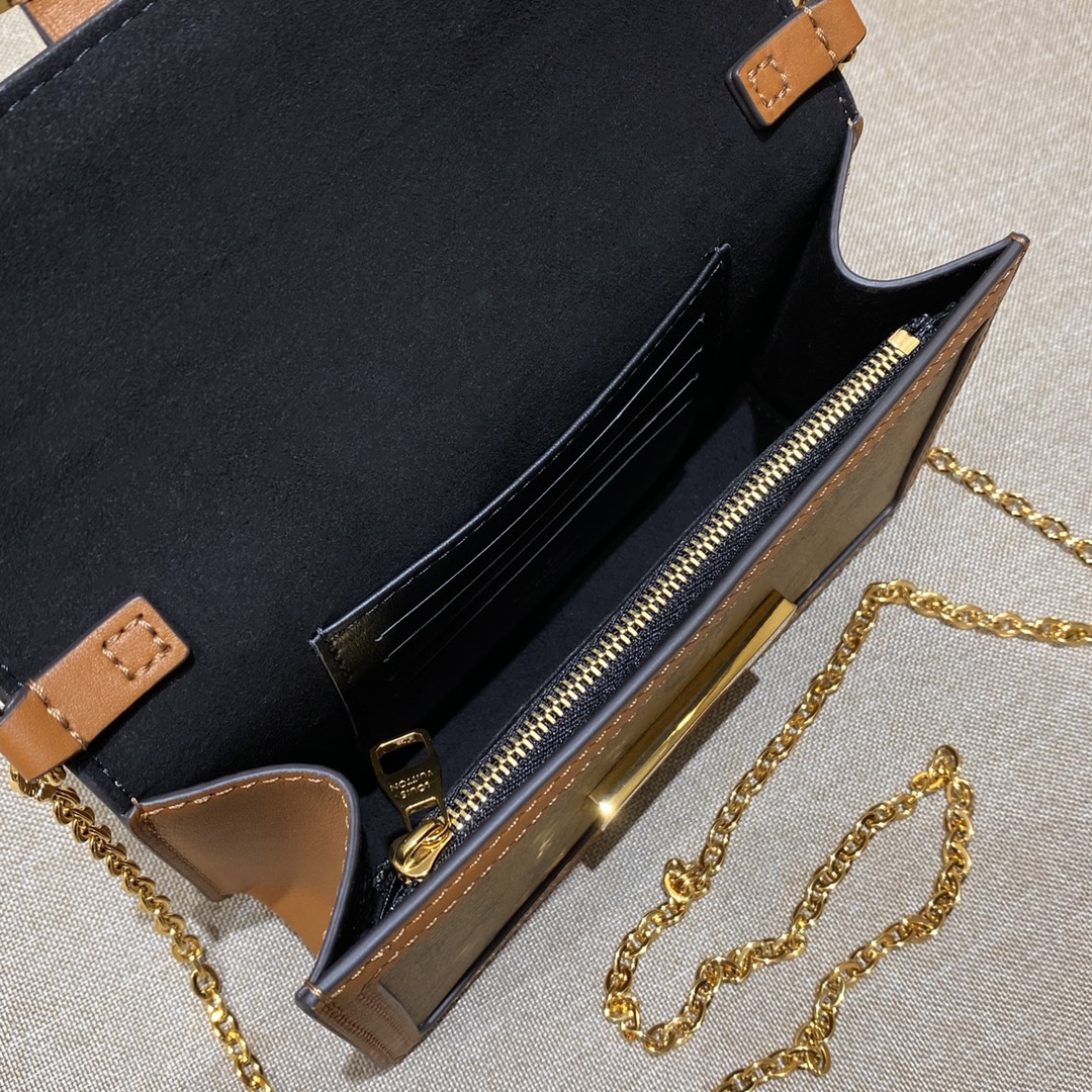 Bagsaaa L0vis Vvtt0n M68746 Dauphine Chain Wallet Monogram - 18.5 x 12 x 5 cm