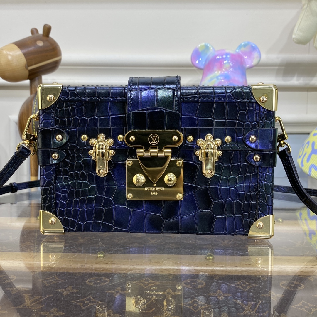 Bagsaaa L0vis Vvtt0n N81604 Petite Malle Cosmic Blue - 20 x 12.5 x 5 cm