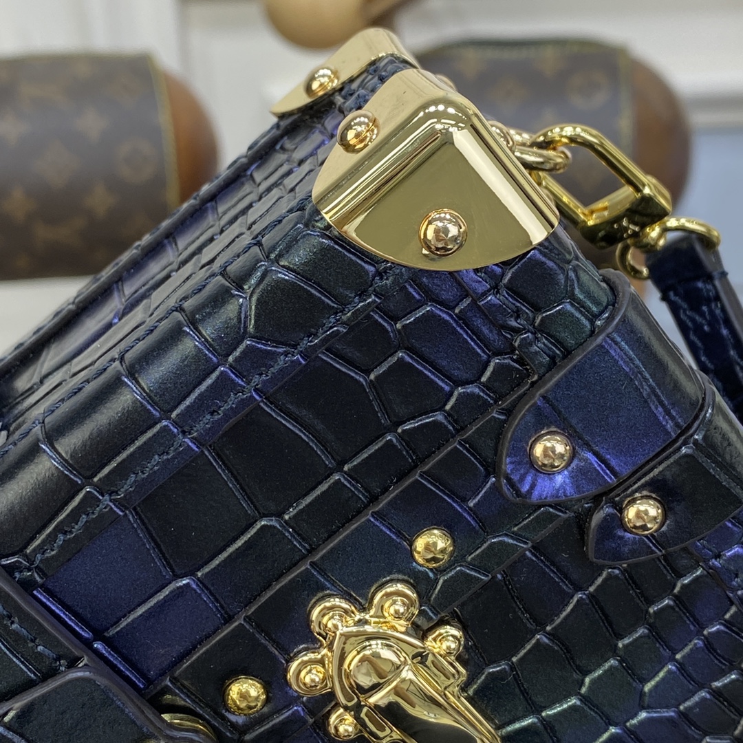 Bagsaaa L0vis Vvtt0n N81604 Petite Malle Cosmic Blue - 20 x 12.5 x 5 cm