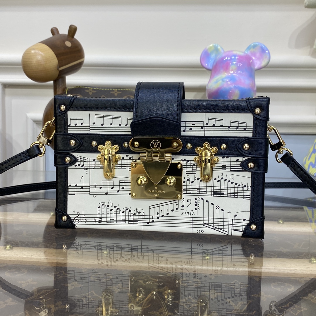 Bagsaaa L0vis Vvtt0n M22895 Petite Malle Musical Notation - 20 x 12.5 x 6 cm