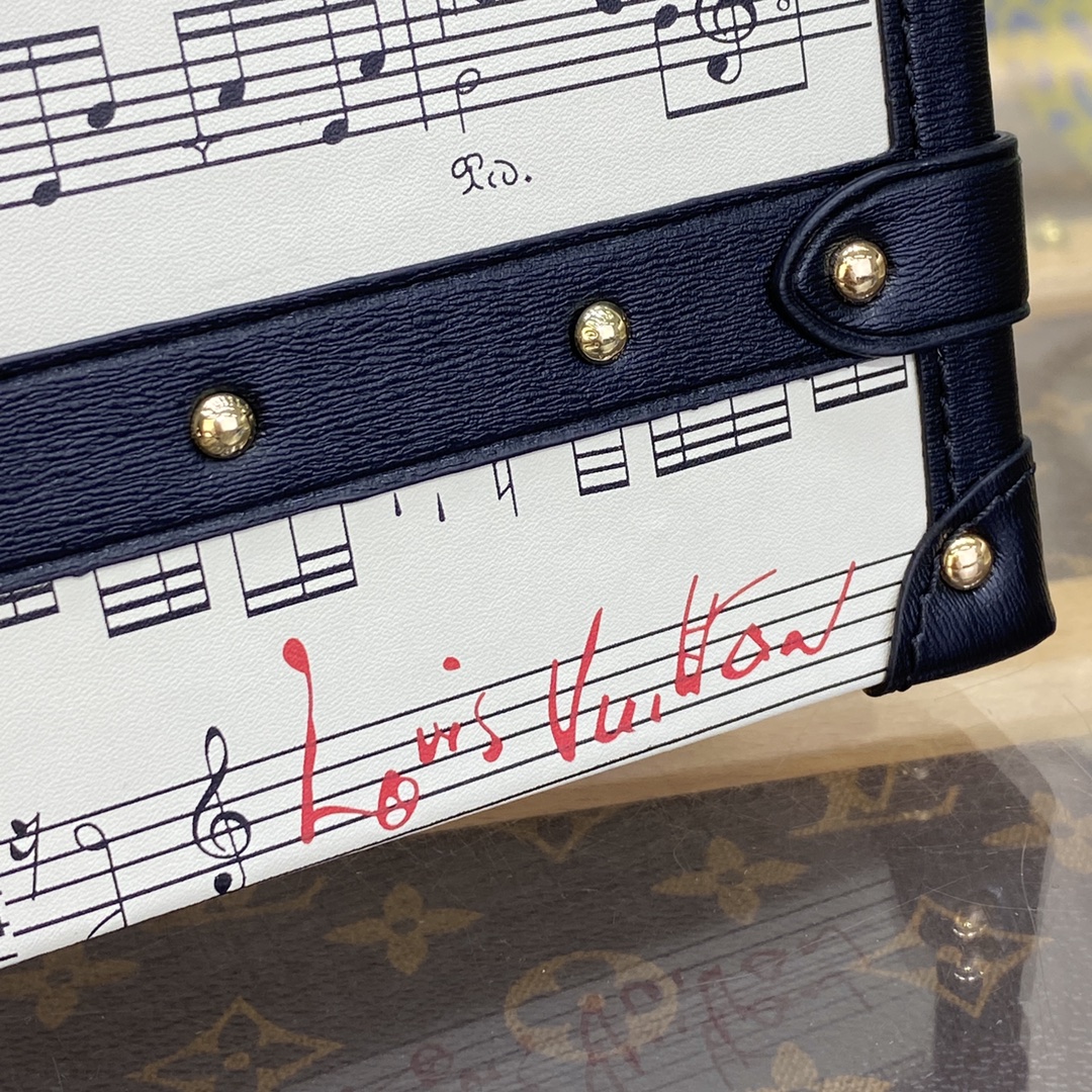 Bagsaaa L0vis Vvtt0n M22895 Petite Malle Musical Notation - 20 x 12.5 x 6 cm