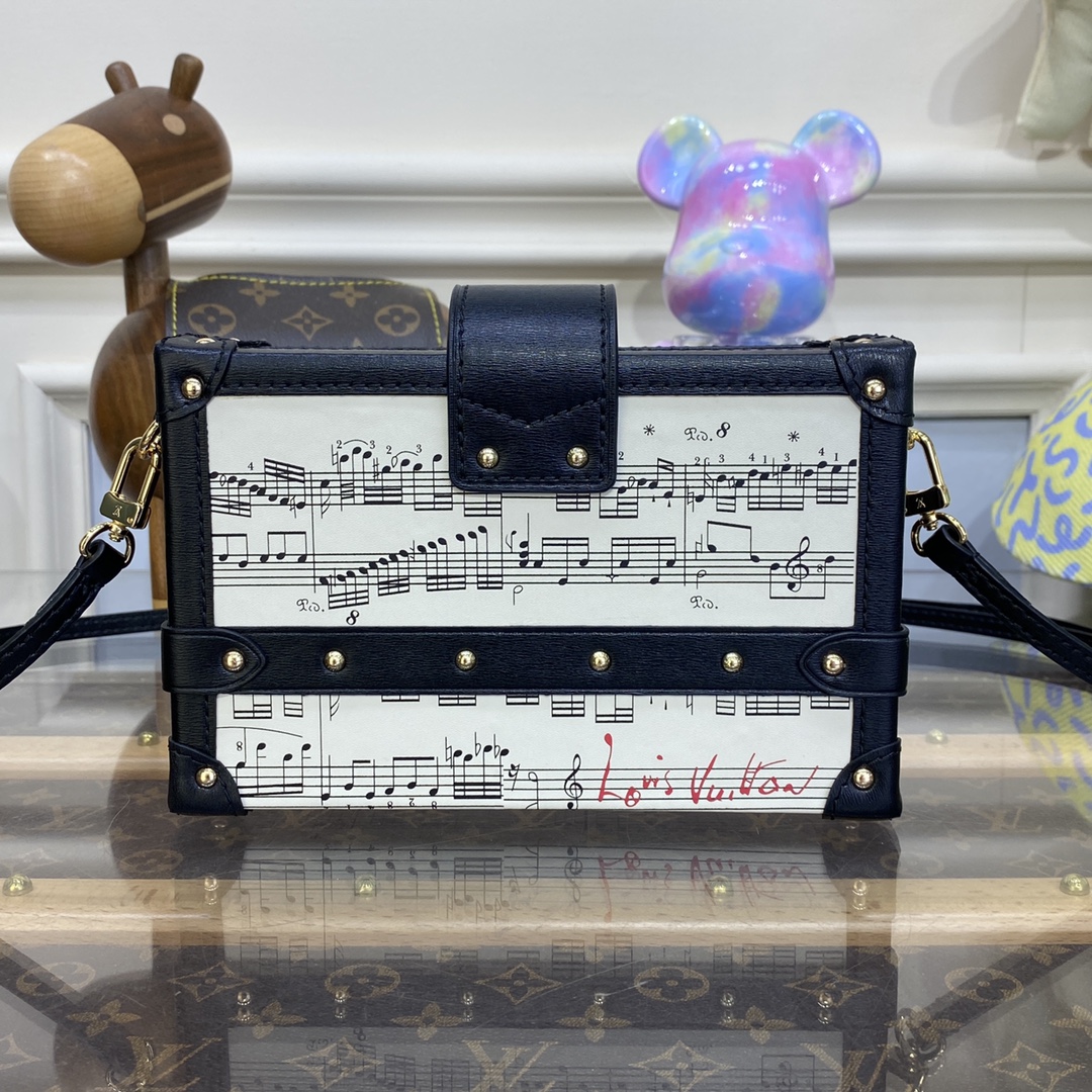 Bagsaaa L0vis Vvtt0n M22895 Petite Malle Musical Notation - 20 x 12.5 x 6 cm
