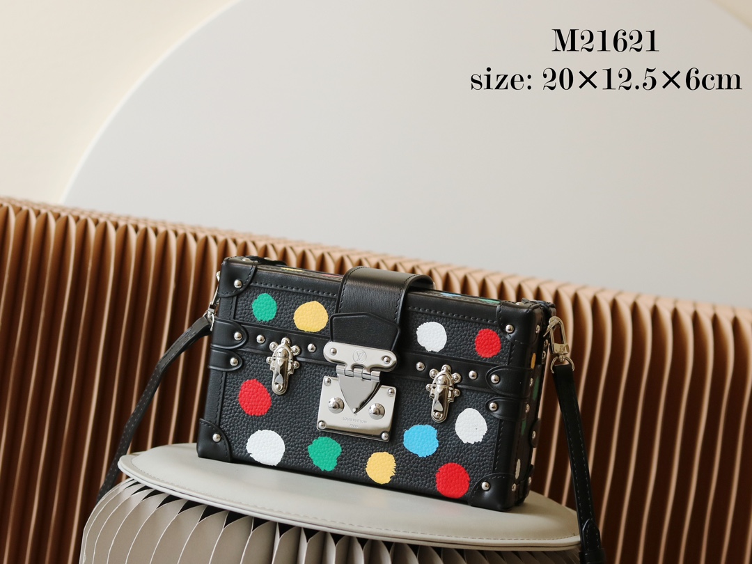 Bagsaaa L0vis Vvtt0n M21621 LV x YK Petite Malle Painted Dots - 20 x 12.5 x 6 cm