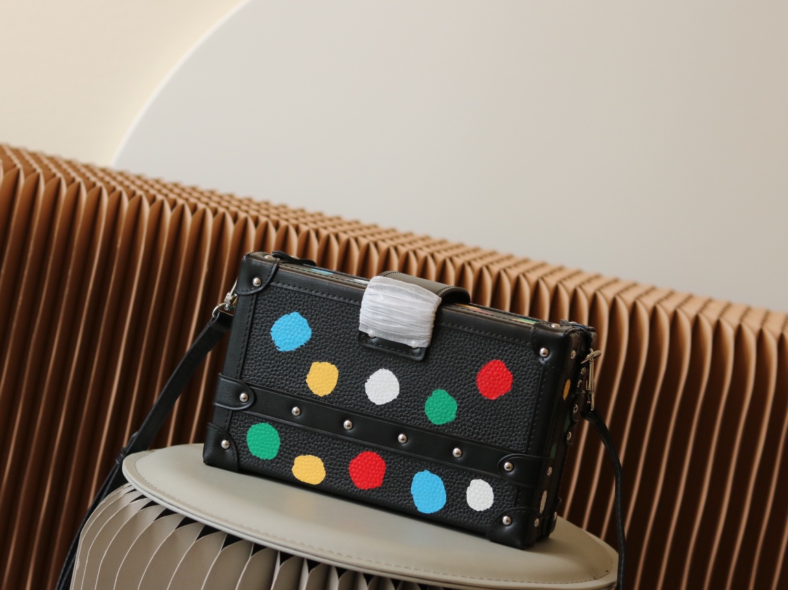 Bagsaaa L0vis Vvtt0n M21621 LV x YK Petite Malle Painted Dots - 20 x 12.5 x 6 cm