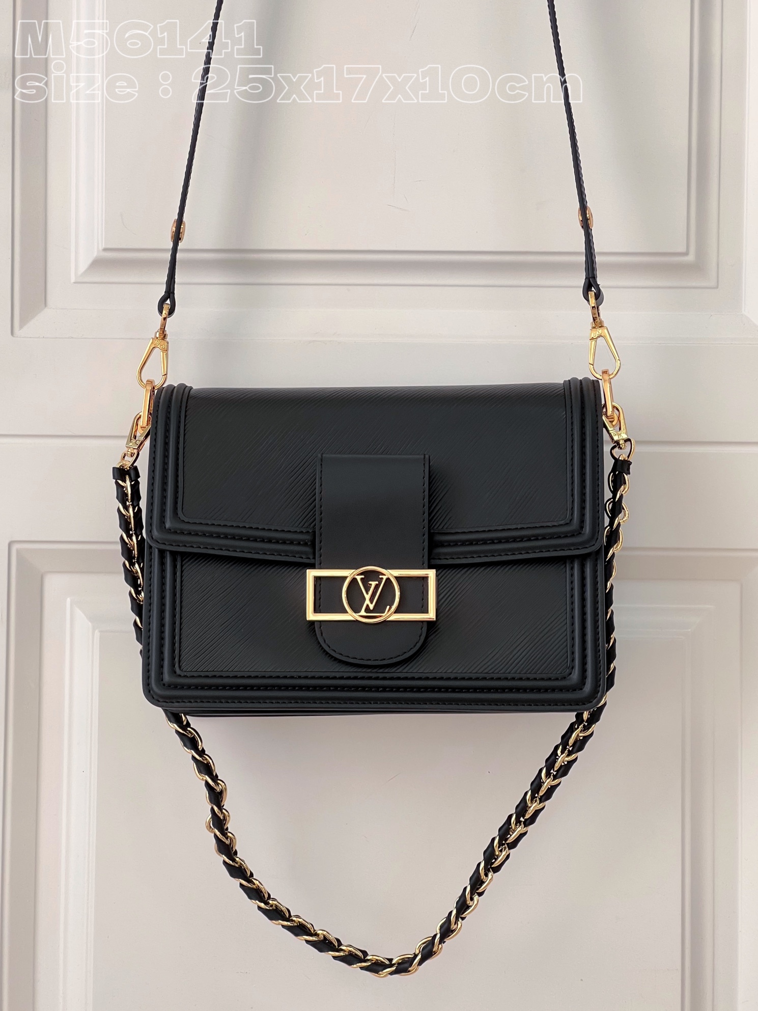 Bagsaaa L0vis Vvtt0n M56141 Dauphine MM Black - 25 x 17 x 10.5 cm