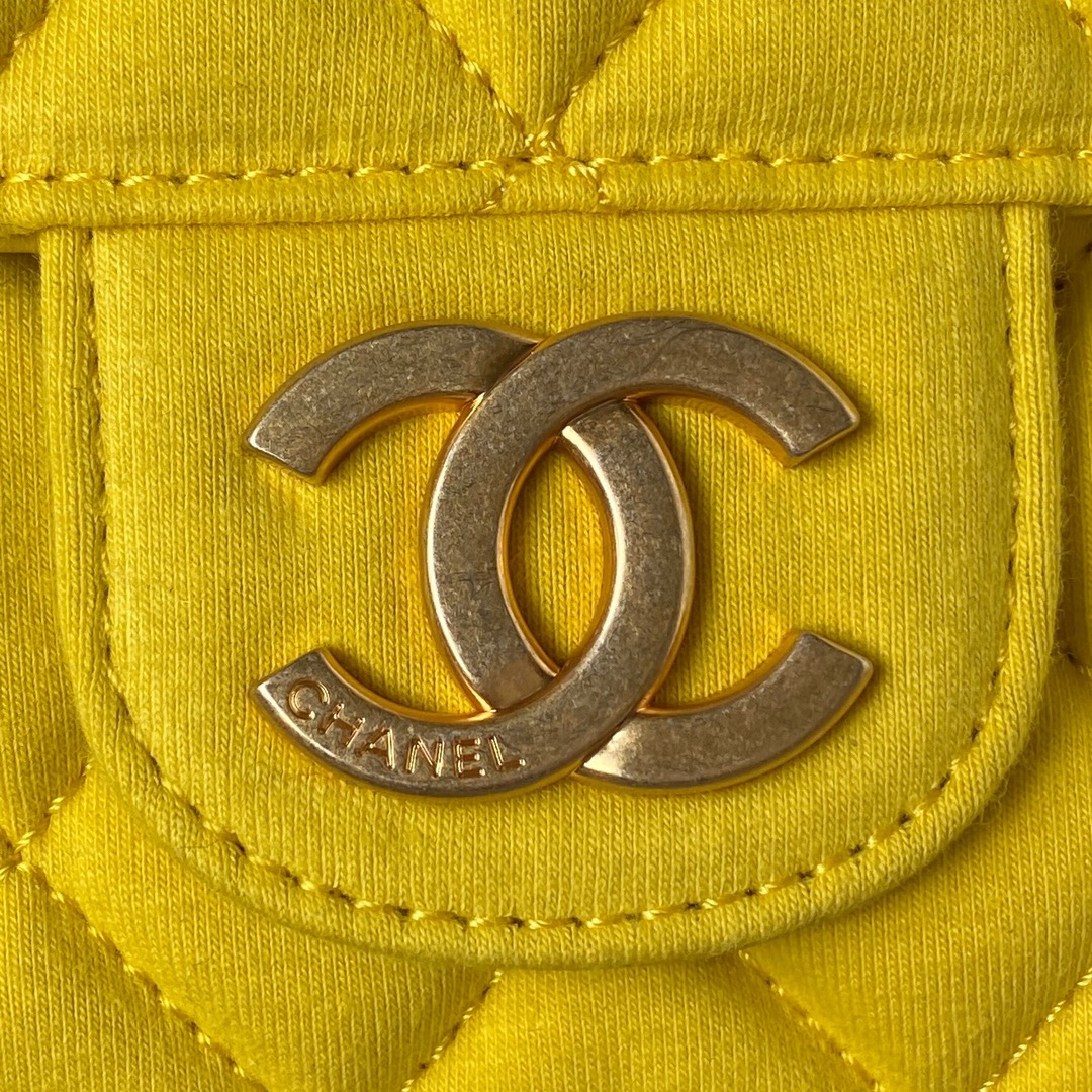 Bagsaaa Ch**el Hobo Handbag Yellow AS3690 - 21.5×22.5×7 cm