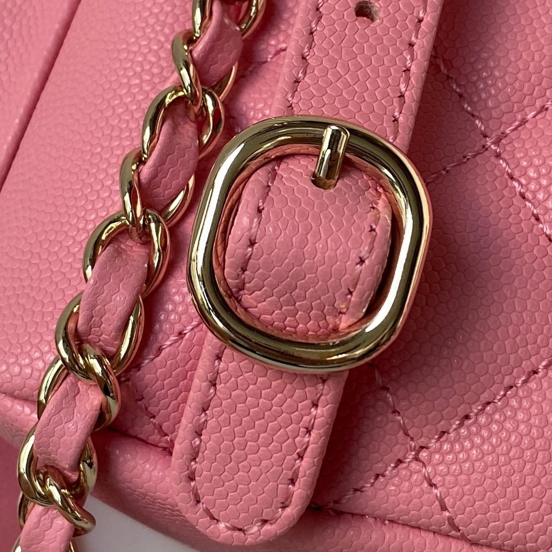 Bagsaaa Ch**el Small Backpack Pink AS4399 - 19.5 × 18 × 10 cm