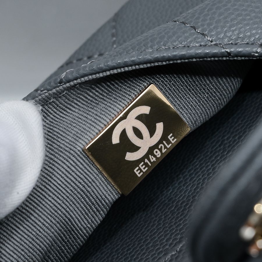 Bagsaaa Ch**el Small Backpack Gray AS4399 - 19.5 × 18 × 10 cm