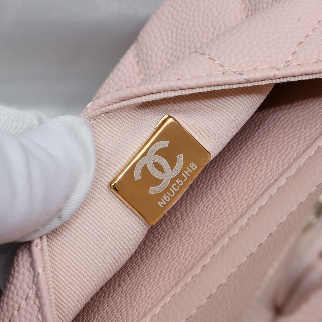 Bagsaaa Ch**el Small Backpack Light Pink AS4399 - 19.5 × 18 × 10 cm