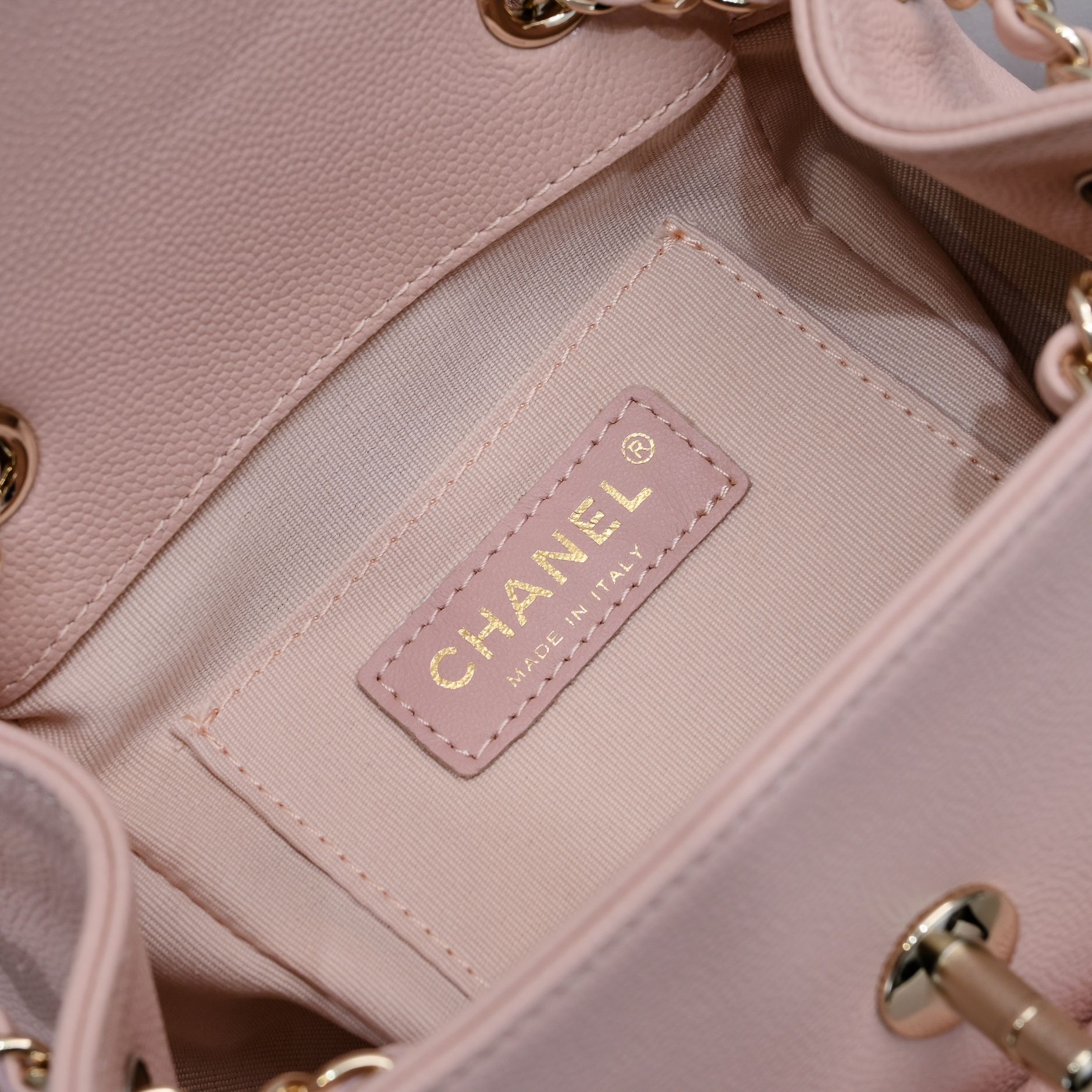 Bagsaaa Ch**el Small Backpack Light Pink AS4399 - 19.5 × 18 × 10 cm