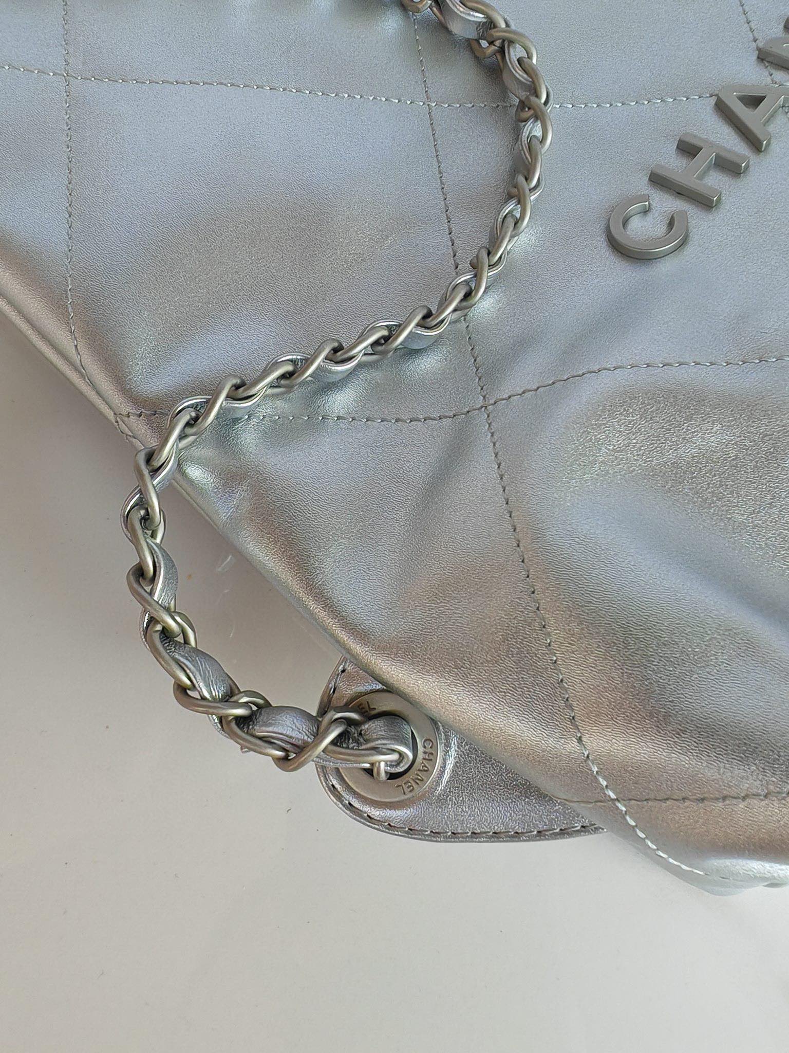 Bagsaaa Ch**el 22 Backpack Gray AS3859 - 34 × 29 × 8 cm
