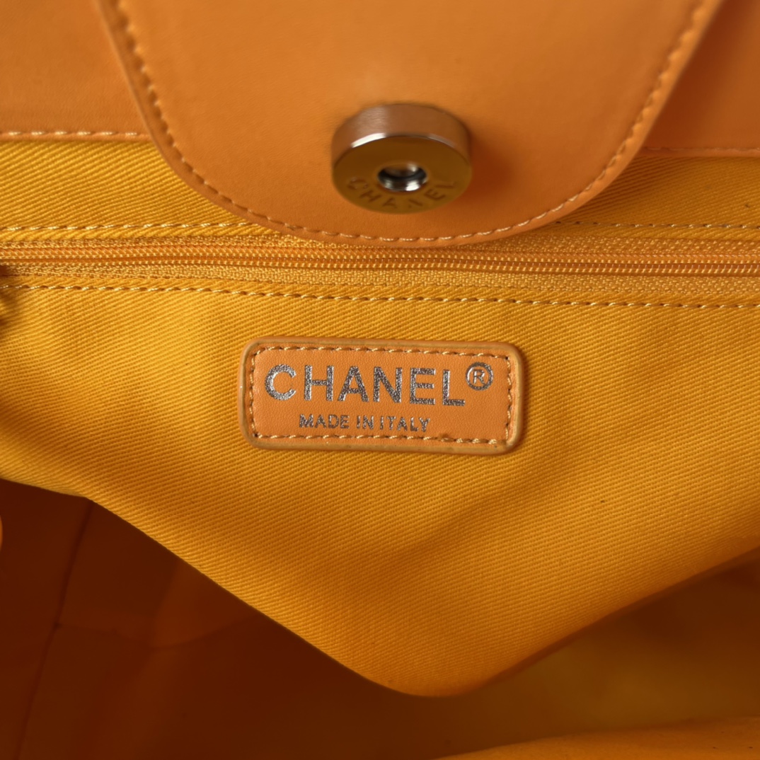 Bagsaaa Ch**el Shopping Bag AS3351 Orange/Coral/Pink - 26 × 41 × 17 cm