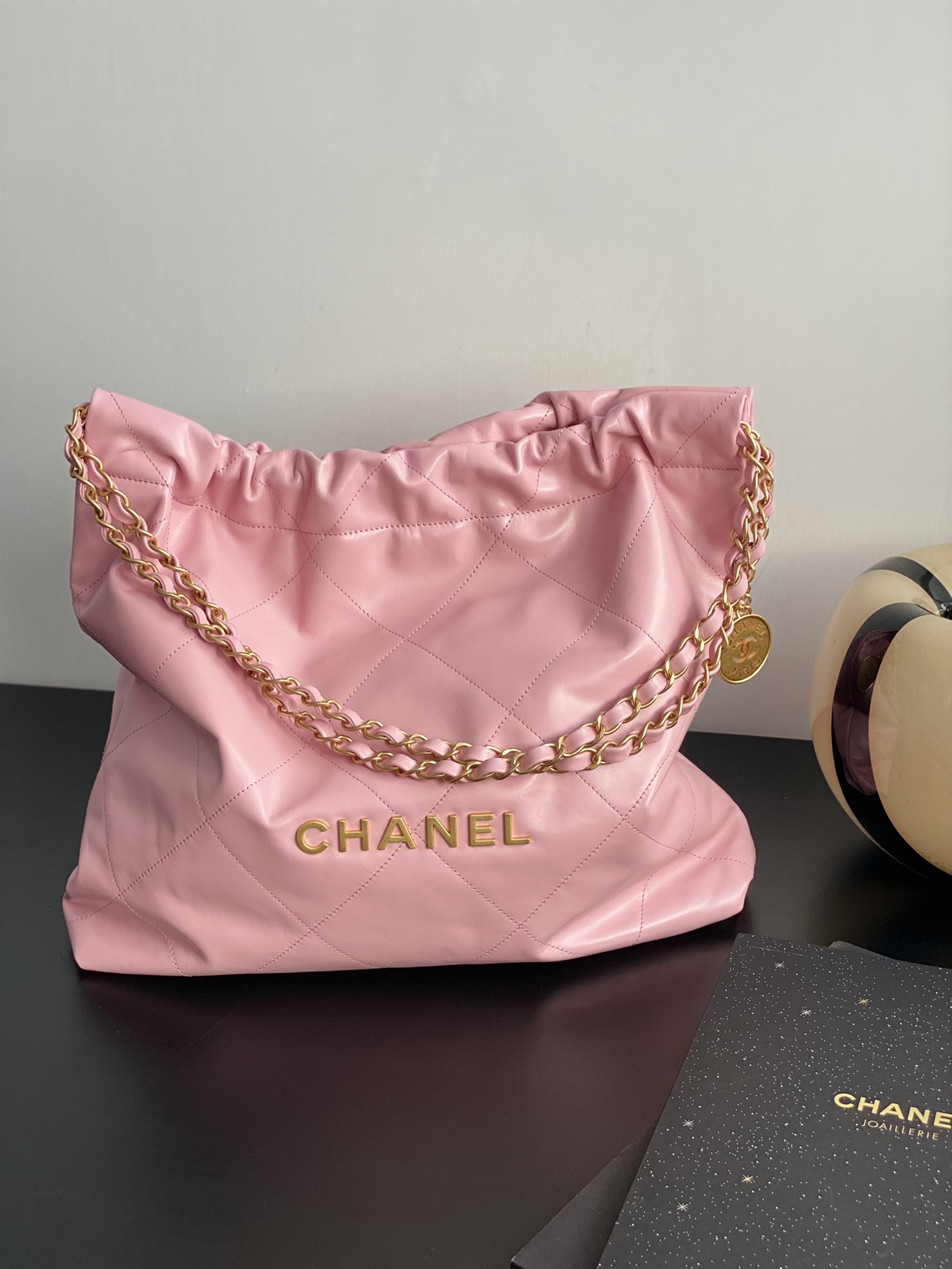 Bagsaaa Ch**el 22 Handbag Coral Pink AS3261 - 39×42×8 cm