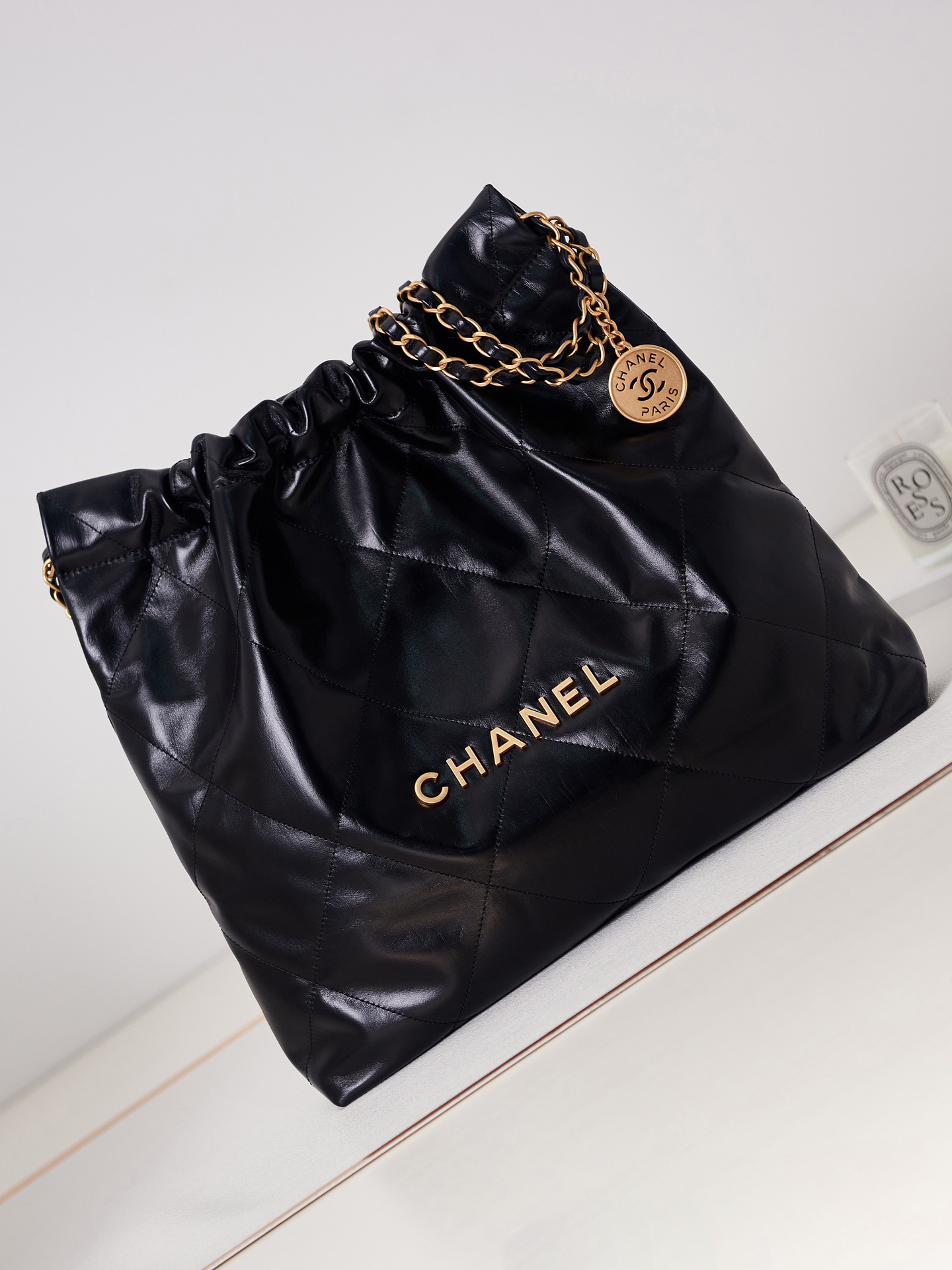 Bagsaaa Ch**el 22 Handbag Black AS3261 - 39×42×8 cm