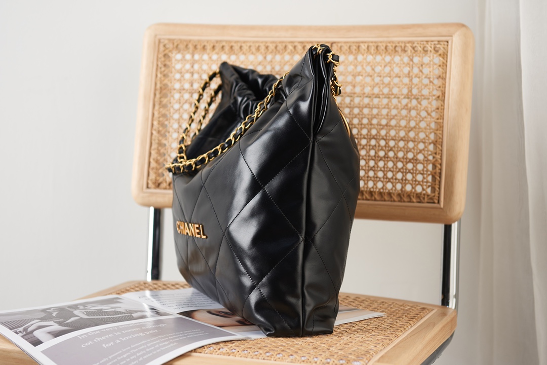 Bagsaaa Ch**el 22 Handbag Black AS3261 - 39×42×8 cm