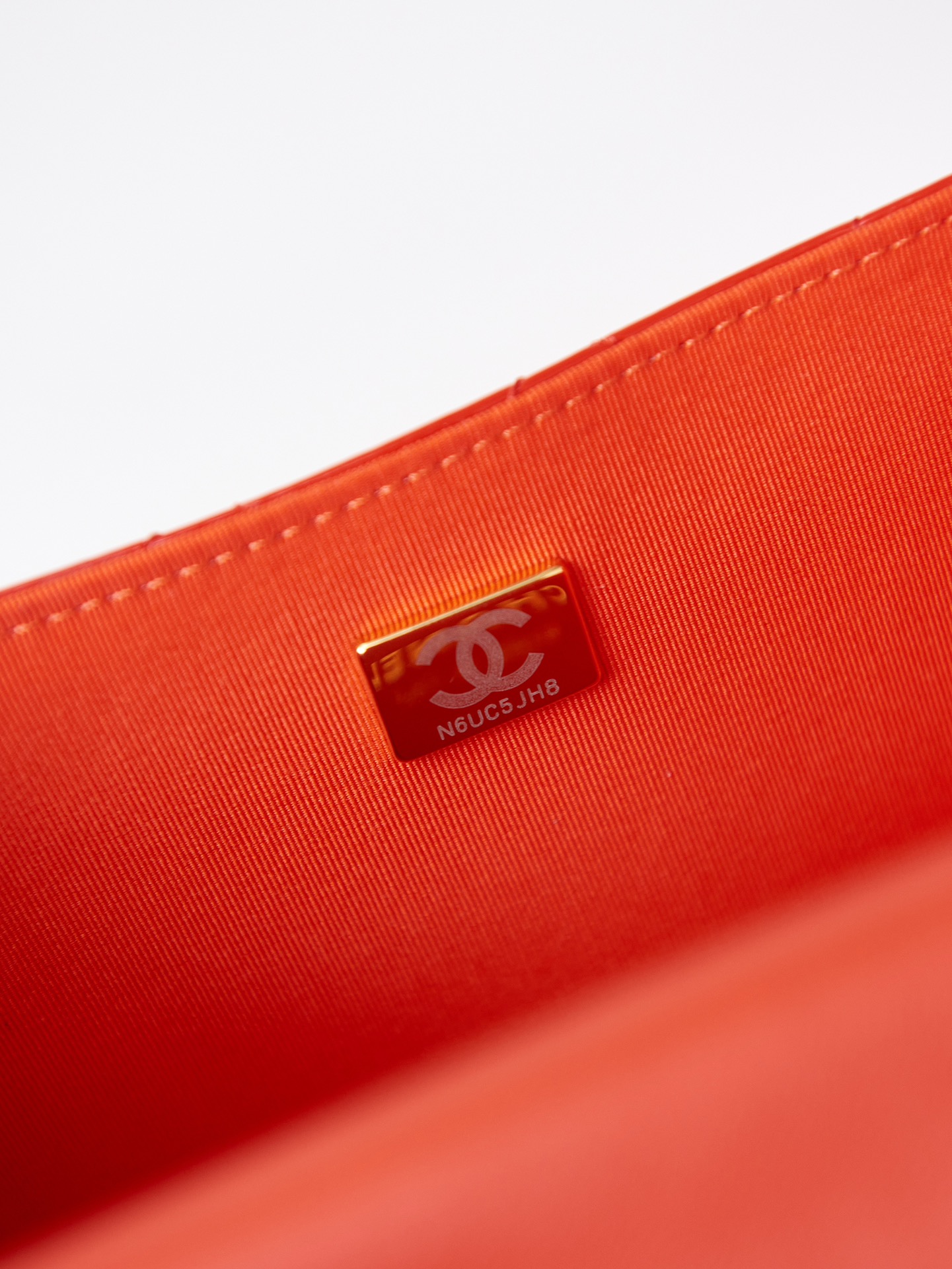 Bagsaaa Ch**el Small Box Bag Red Patent AS4511 - 13 × 18 × 8.5 cm