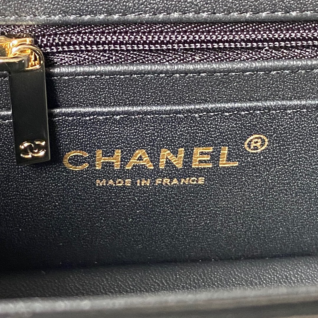 Bagsaaa Ch**el Mini Box Bag Black AS4469 - 10.5 × 17 × 8 cm