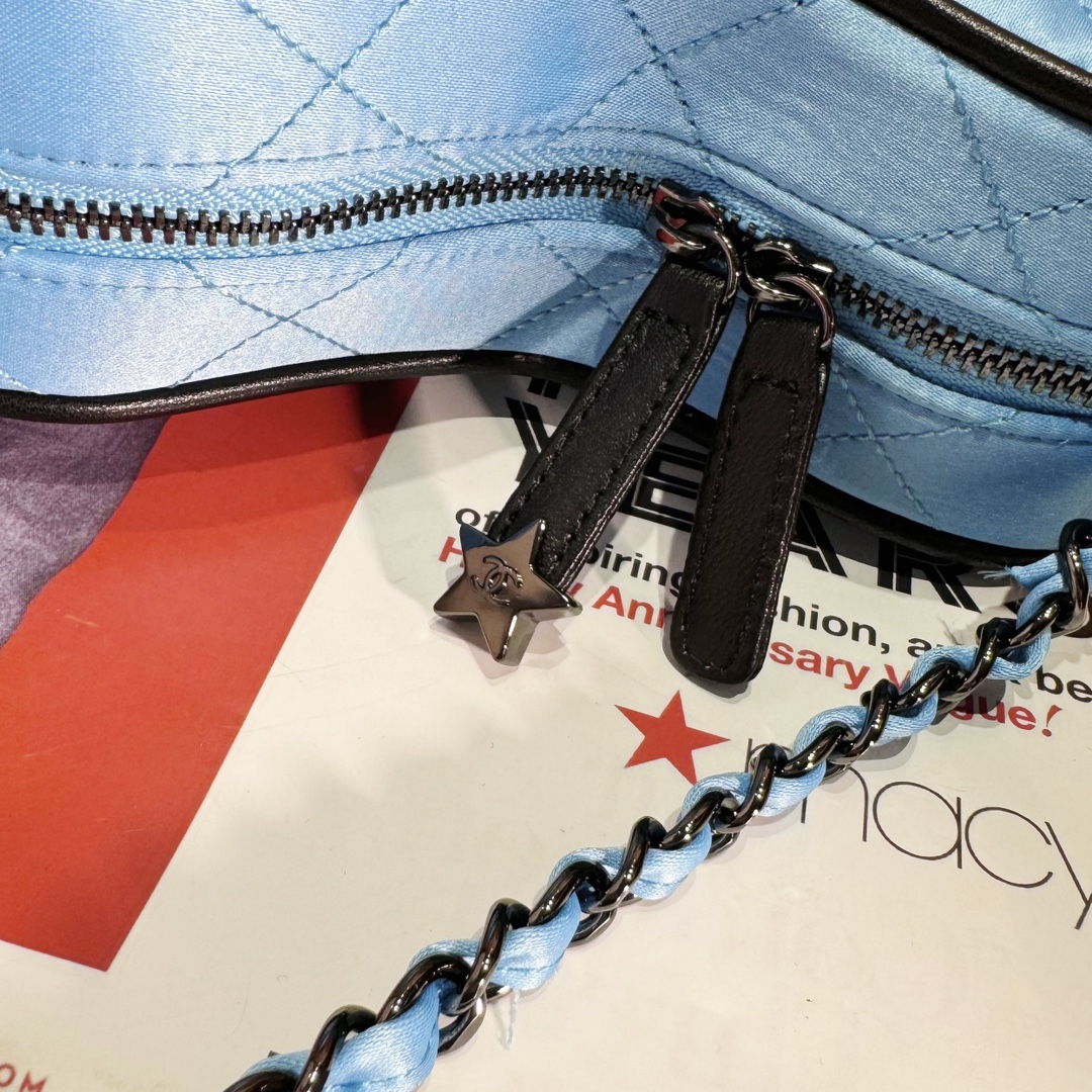 Bagsaaa Ch**el Star Handbag AS4579 Blue - 22.5 × 22.5 × 6 cm