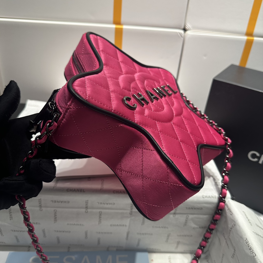 Bagsaaa Ch**el Star Handbag AS4579 Pink - 22.5 × 22.5 × 6 cm