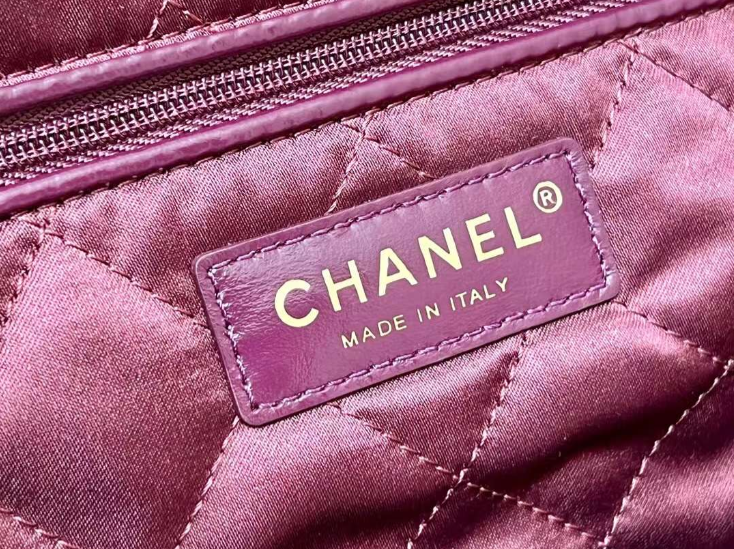 Bagsaaa Ch**el 22 Handbag Burgundy Pink AS3261 - 39 × 42 × 8 cm