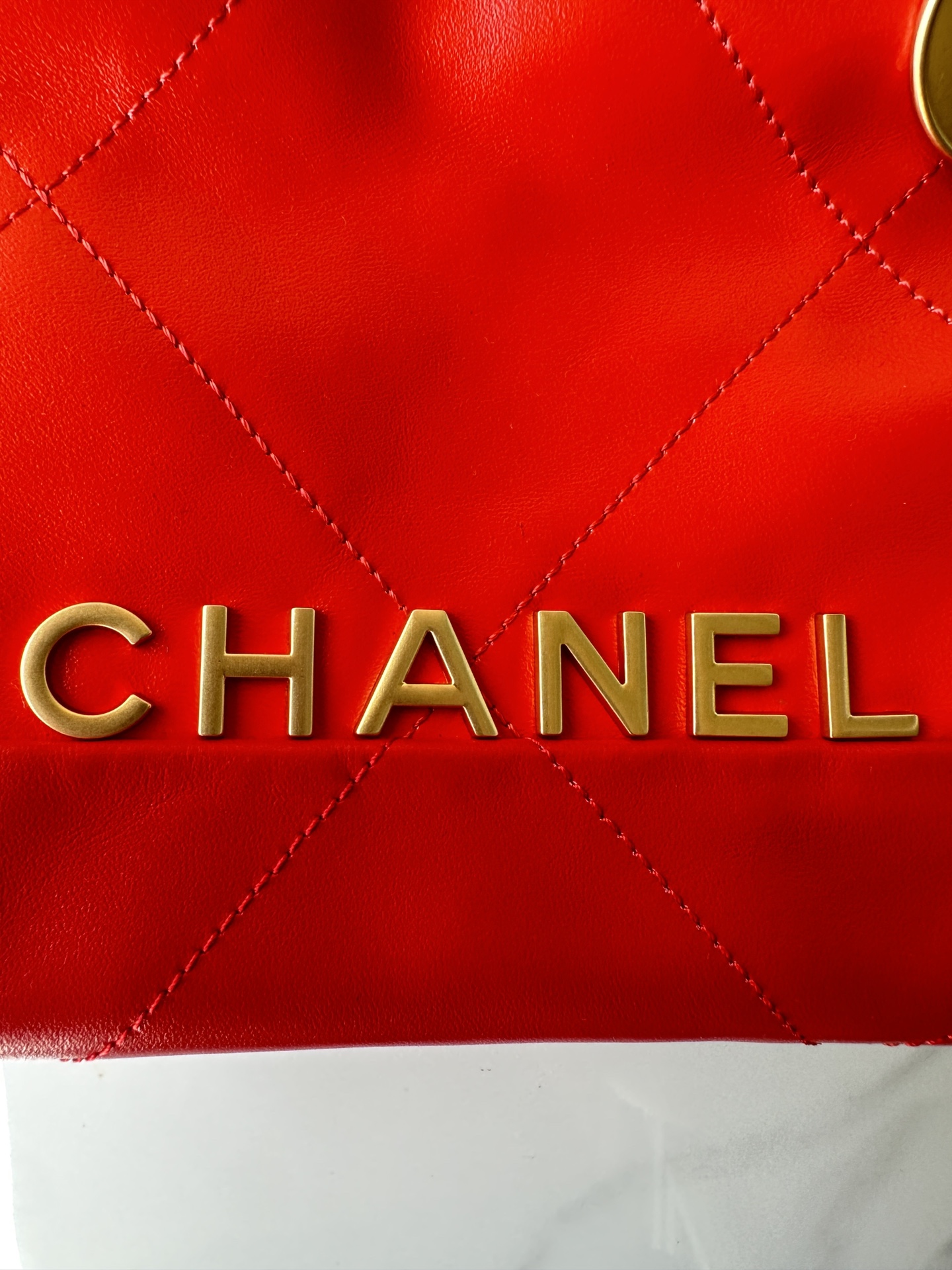 Bagsaaa Ch**el 22 Mini Handbag Dark Orange & Red AS3980 - 20 × 19 × 6 cm