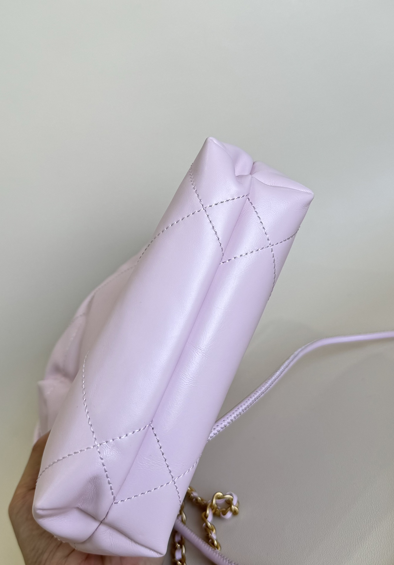 Bagsaaa Ch**el 22 Mini Handbag Shiny Calfskin Light Pink AS3980 - 20 × 19 × 6 cm