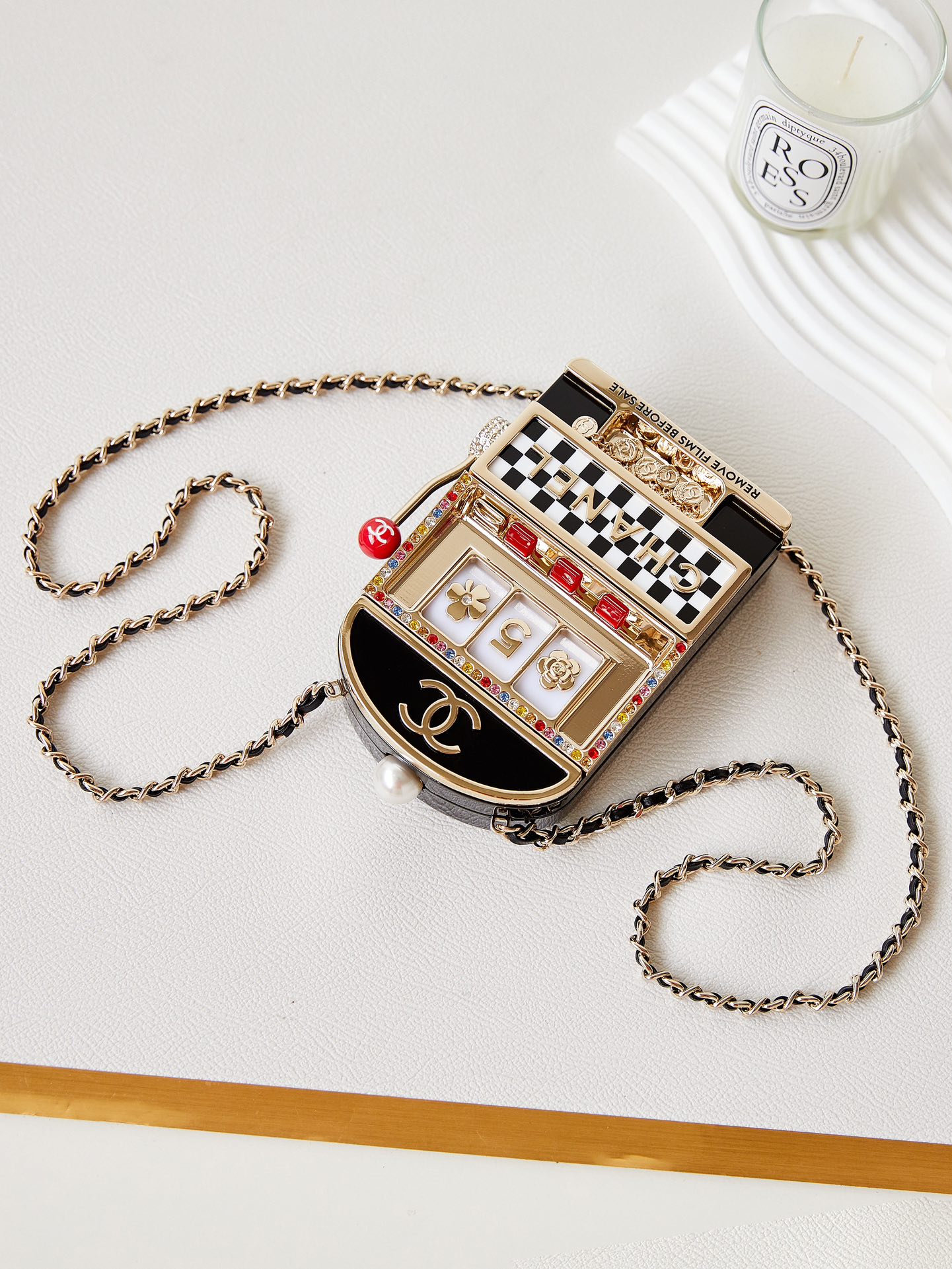 Bagsaaa Ch**el Slot Machine Minaudiere AS3715 - 16×9×4 cm