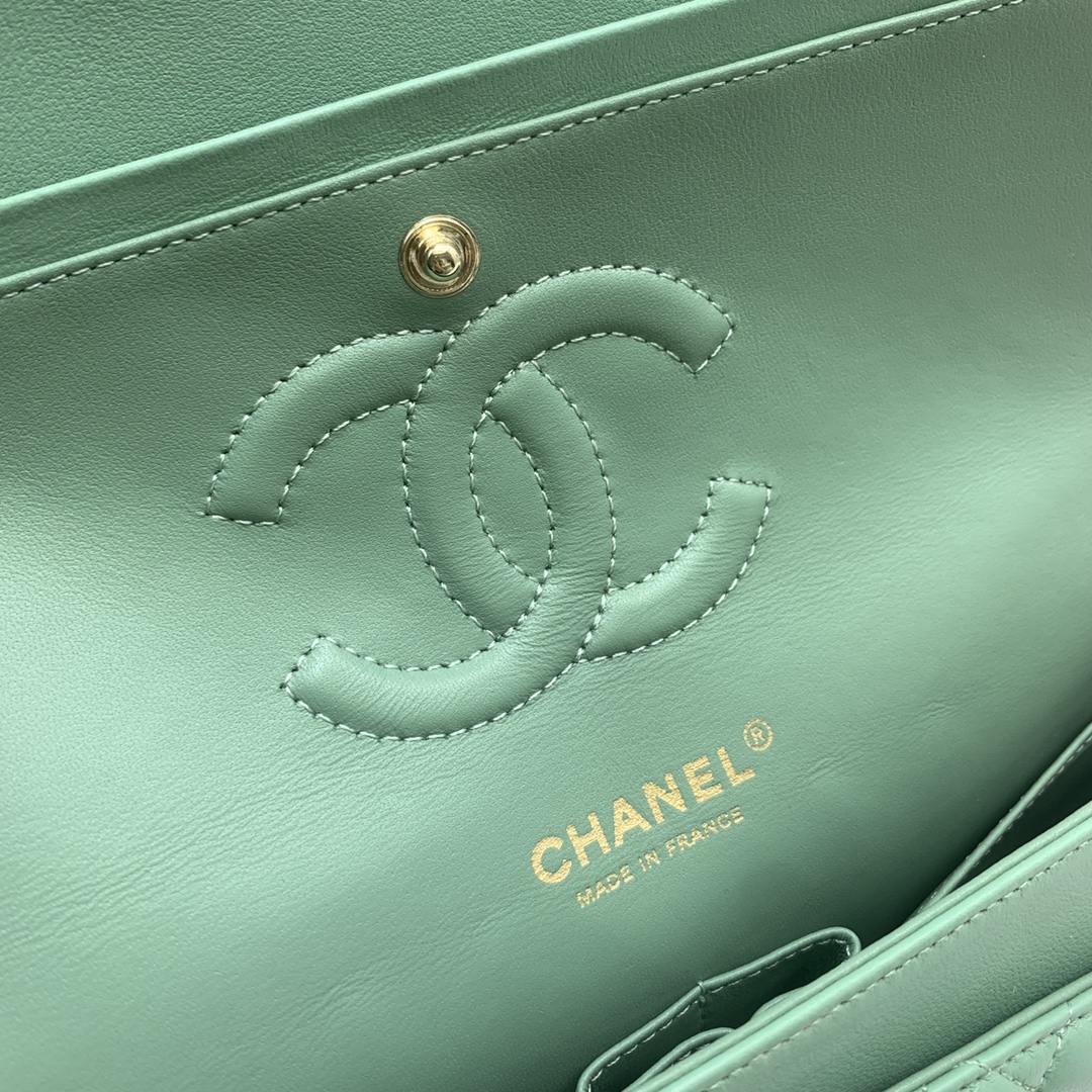 Bagsaaa Ch**el Flap Bag Light Green Lambskin - 25cm