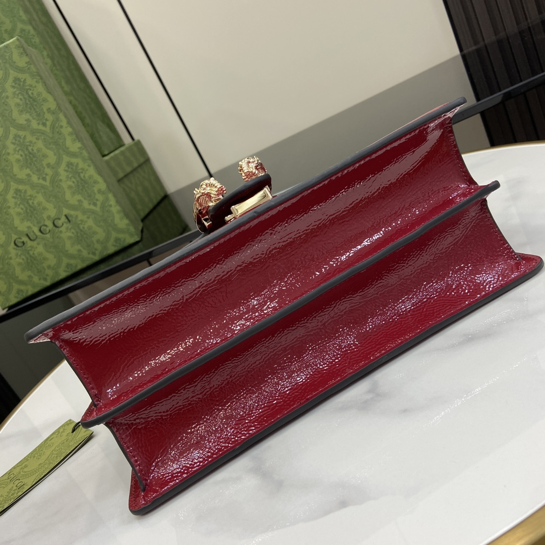 Bagsaaa Gvc*1 Dionysus Small Shoulder Bag Red Patent 795005 - 28 x 16 x 10.5cm