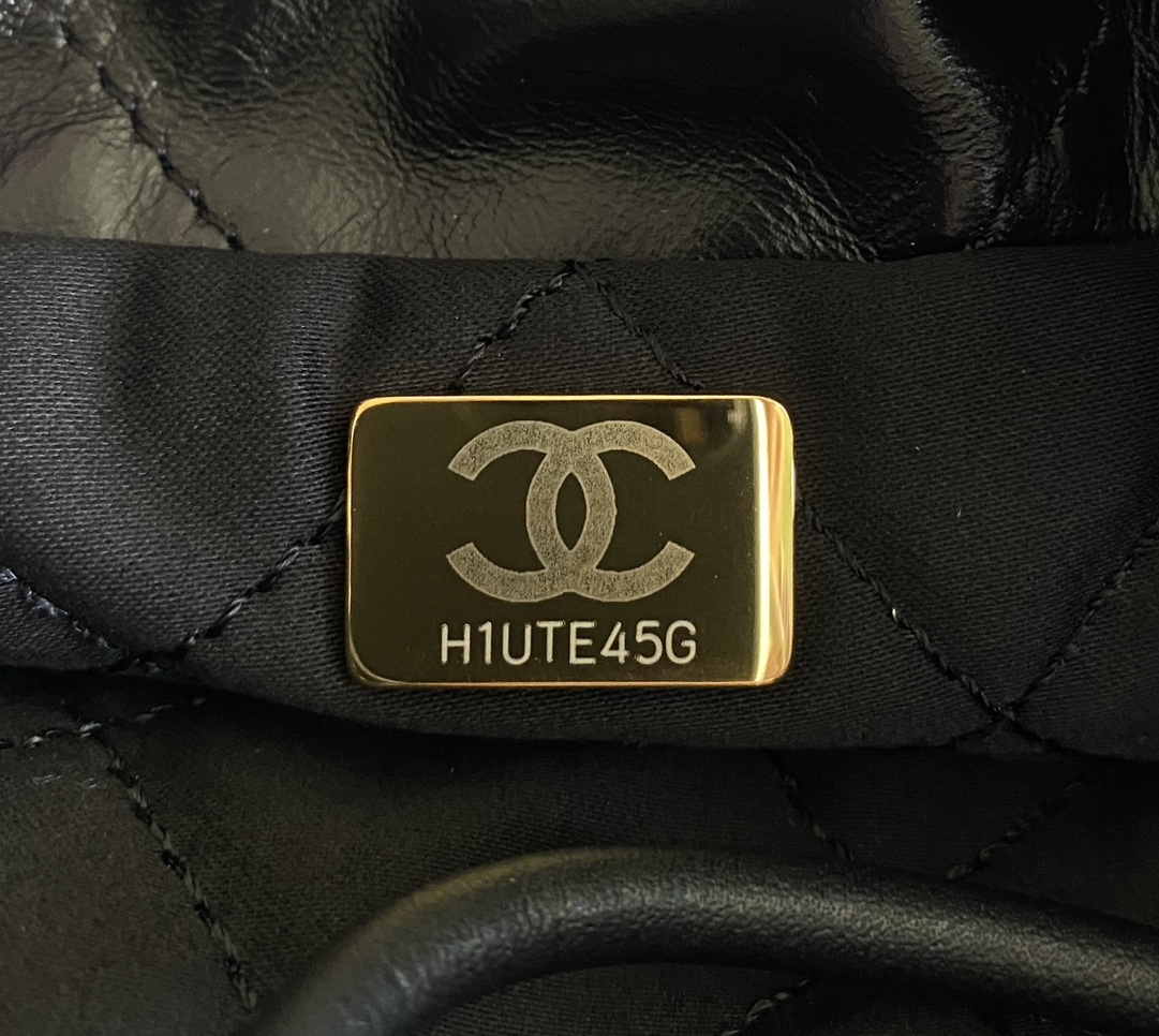 Bagsaaa Ch**el 22 Mini Handbag Shiny Black AS3980 - 20×19×6 Cm