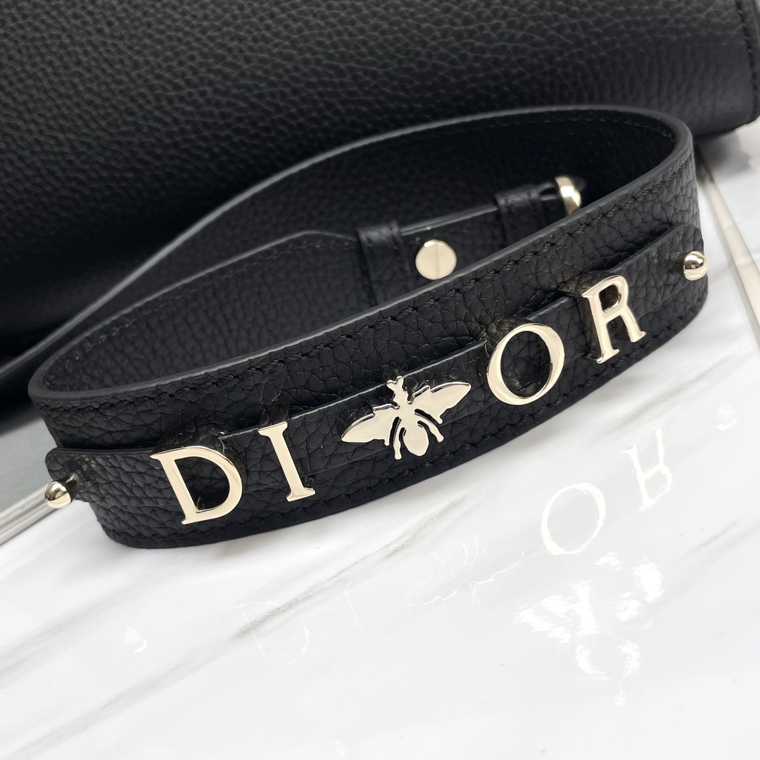 Bagsaaa D10r Medium Lady D-Sire My ABCD10r Bag Black Bull Leather - 30 x 20 x 13 cm