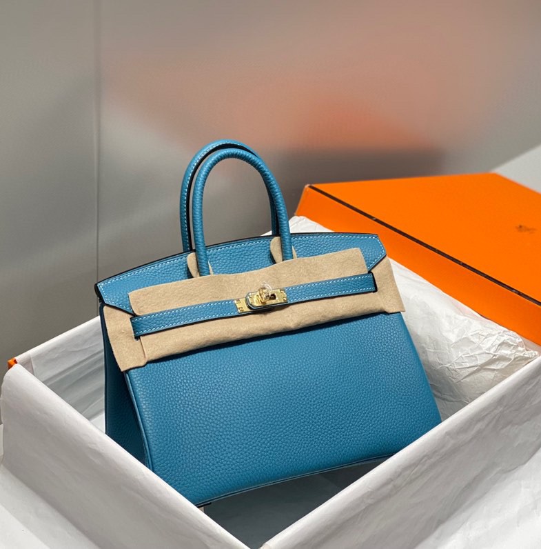 Bagsaaa H**me5 Birkin Bag Blue Togo - 25cm