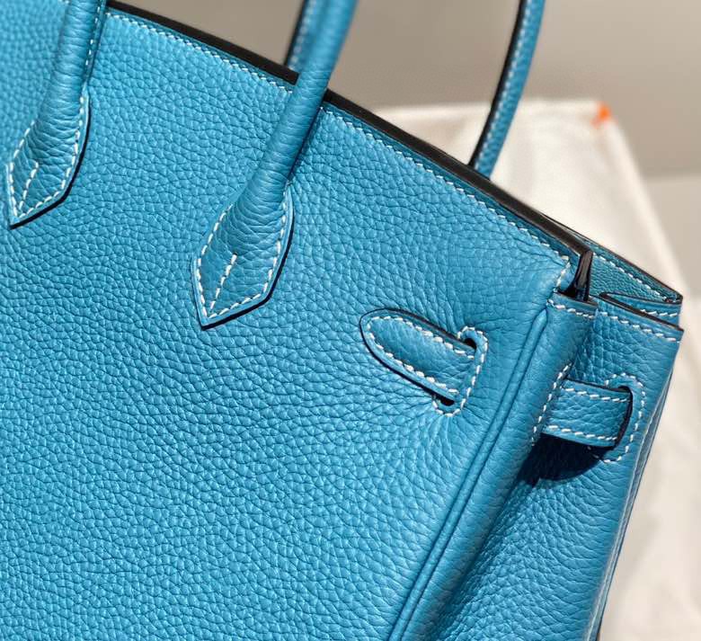 Bagsaaa H**me5 Birkin Bag Blue Togo - 25cm