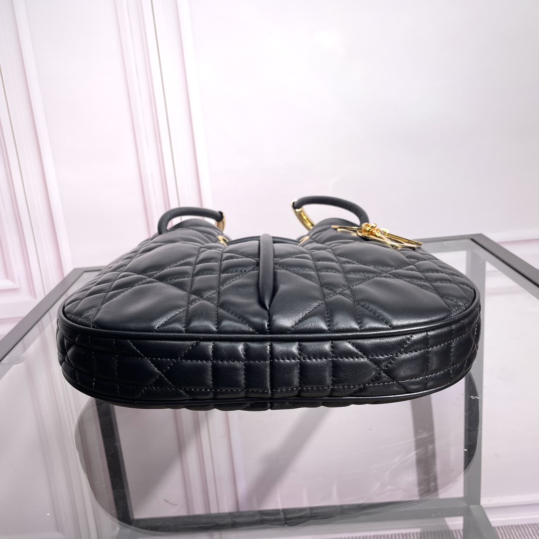 Bagsaaa Medium D10r Nolita Bag Black Macrocannage Lambskin - 27 x 25 x 5 cm