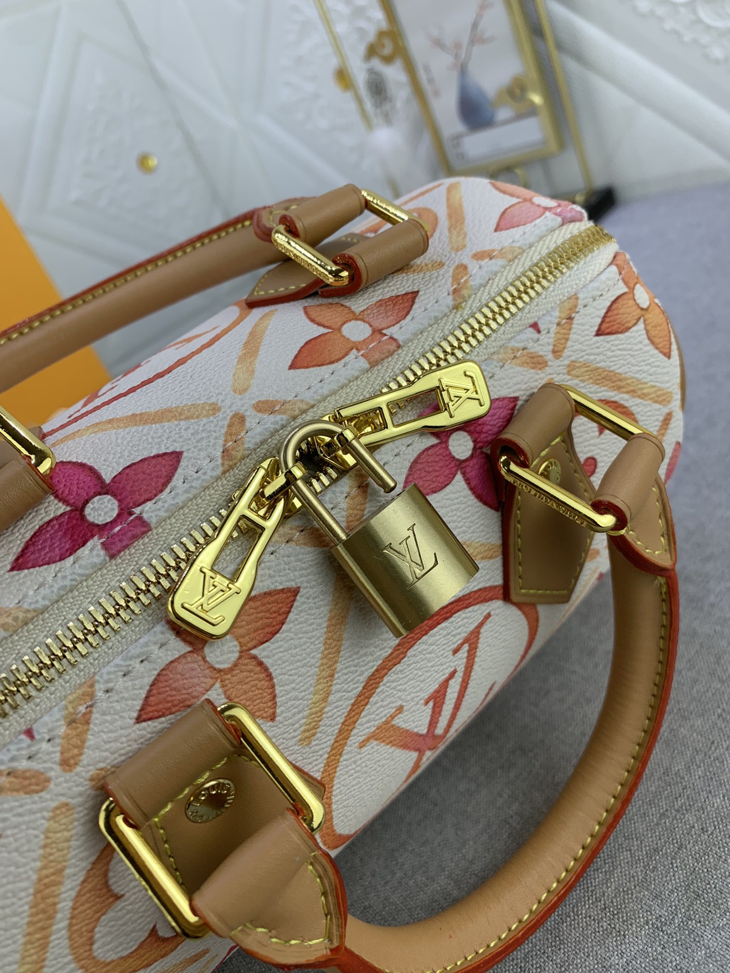 Bagsaaa L0vis Vvtt0n M11209 Speedy Bandoulière 20 Bag Coral - 20.5 x 13.5 x 12 cm