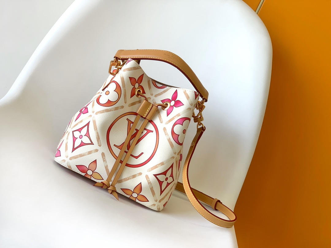 Bagsaaa L0vis Vvtt0n M25315 NéoNoé BB Bucket Bag Coral - 20 x 20 x 13 cm