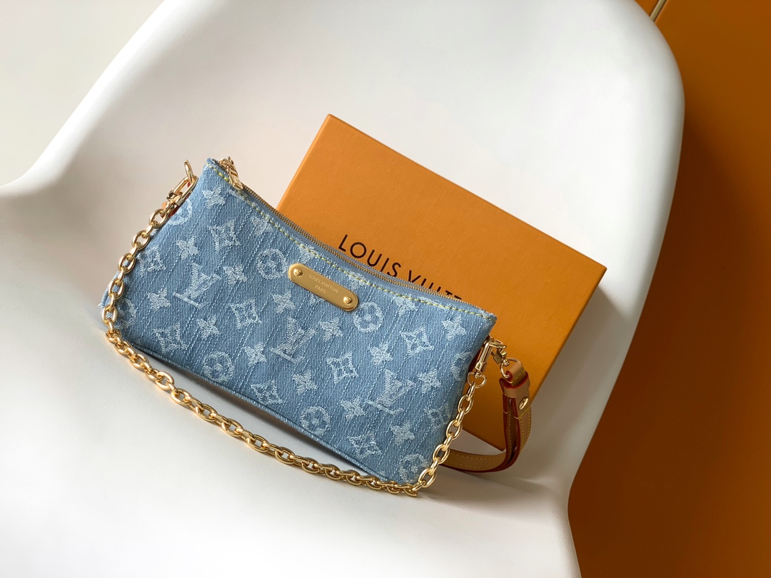 Bagsaaa L0vis Vvtt0n M83532 Liv Pochette Bag Sky Blue - 24.5 x 13.5 x 6.5 cm
