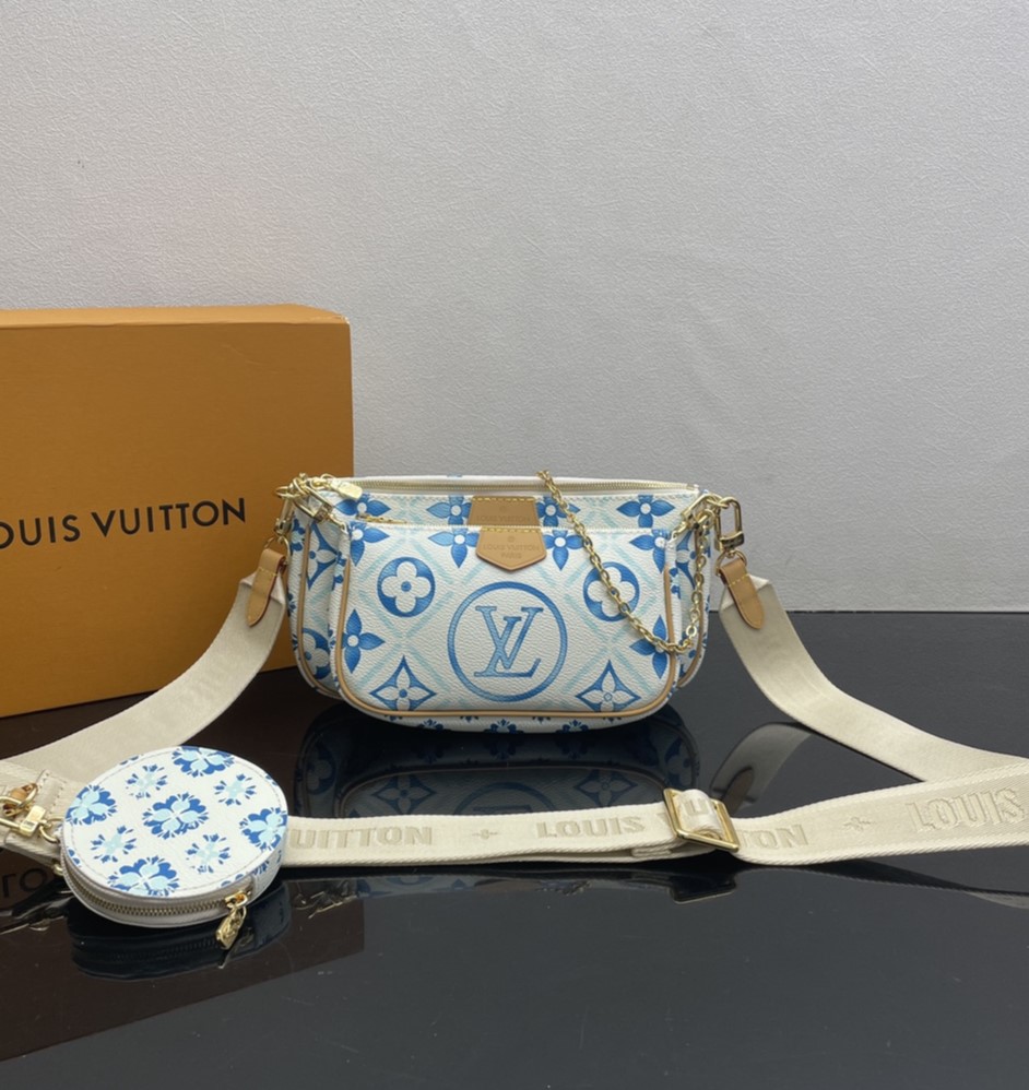 Bagsaaa L0vis Vvtt0n M25374 Multi Pochette Accessoires Bag Lagoon Blue - 24 x 13.5 x 4 cm