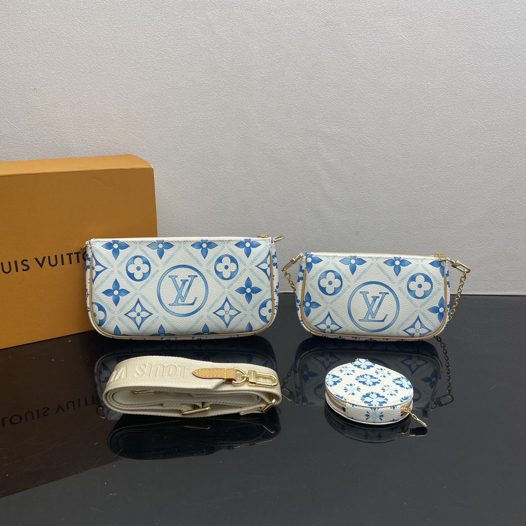 Bagsaaa L0vis Vvtt0n M25374 Multi Pochette Accessoires Bag Lagoon Blue - 24 x 13.5 x 4 cm