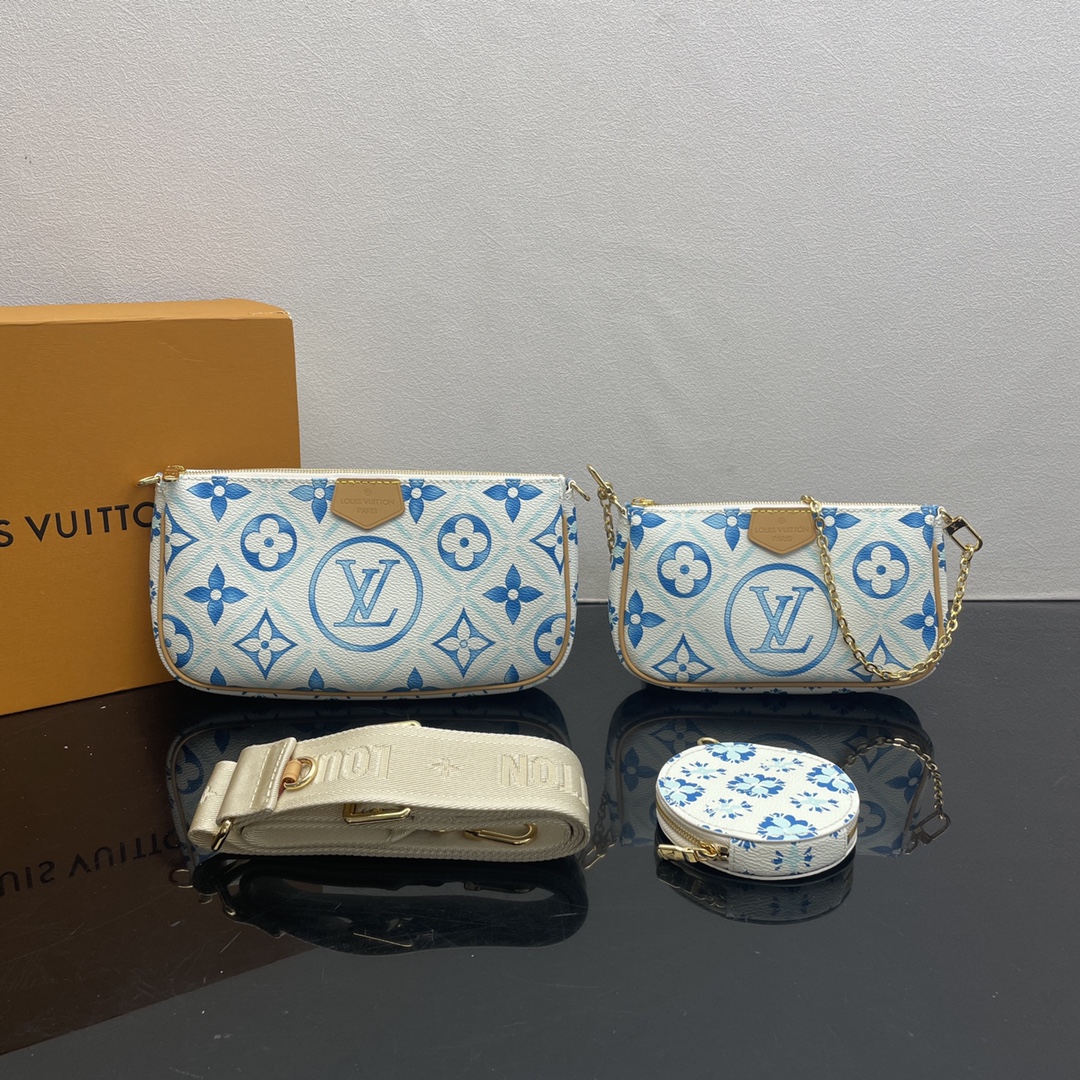 Bagsaaa L0vis Vvtt0n M25374 Multi Pochette Accessoires Bag Lagoon Blue - 24 x 13.5 x 4 cm