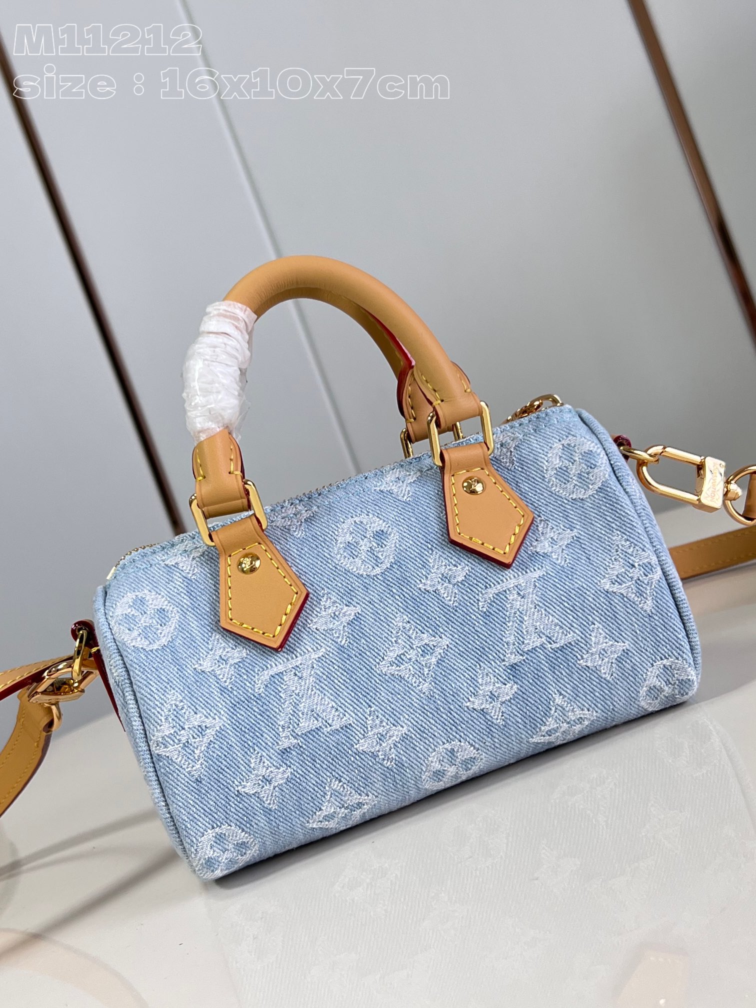 Bagsaaa L0vis Vvtt0n M11212 Nano Speedy Bag Sky Blue - 16 x 10 x 7.5 cm