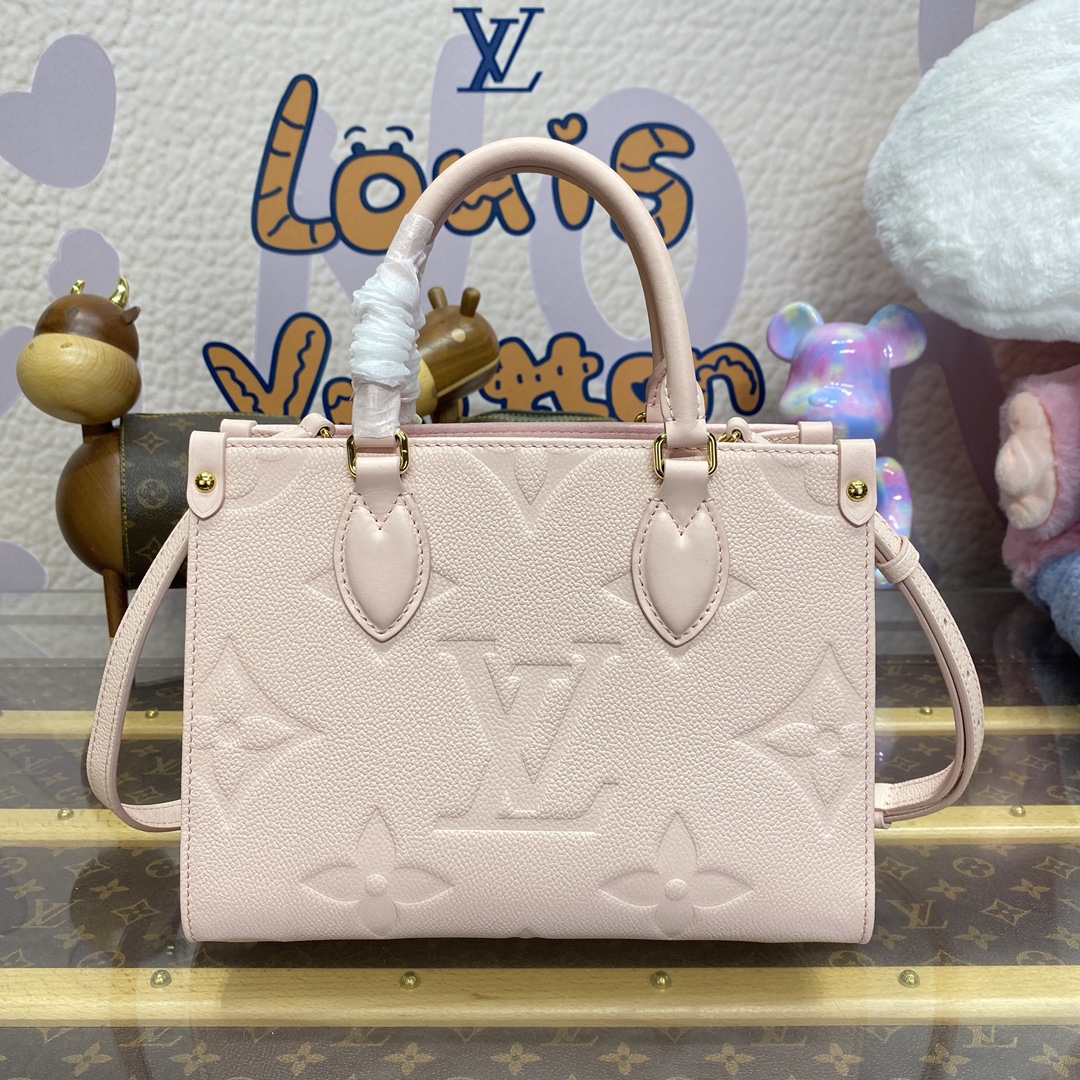 Bagsaaa L0vis Vvtt0n M47135 OnTheGo PM Bag Opal Pink - 25 x 19 x 11.5 cm
