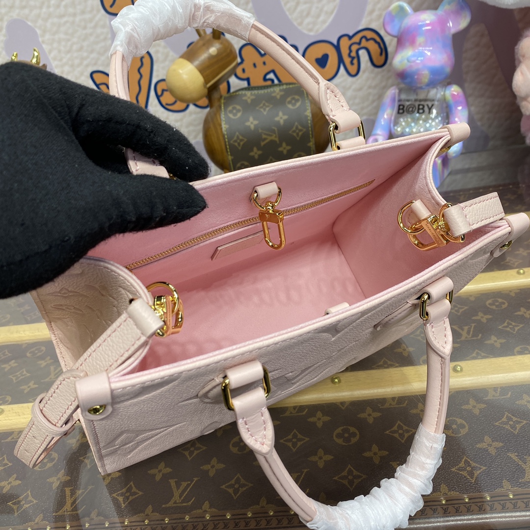 Bagsaaa L0vis Vvtt0n M47135 OnTheGo PM Bag Opal Pink - 25 x 19 x 11.5 cm