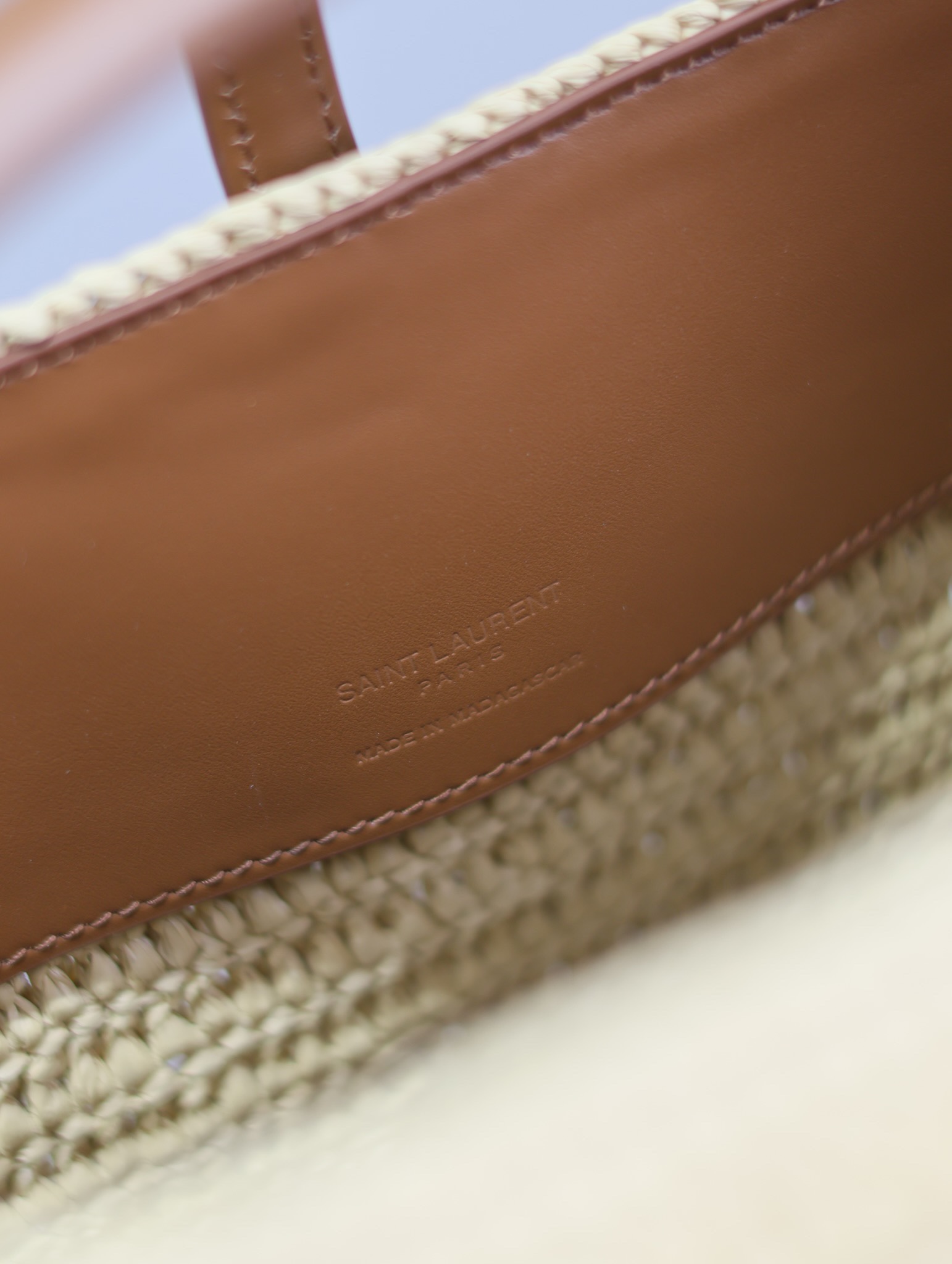 Bagsaaa Y51 Le 37 In Woven Raffia And Vegetable-Tanned Leather 773991 - 20 X 25 X 16 CM