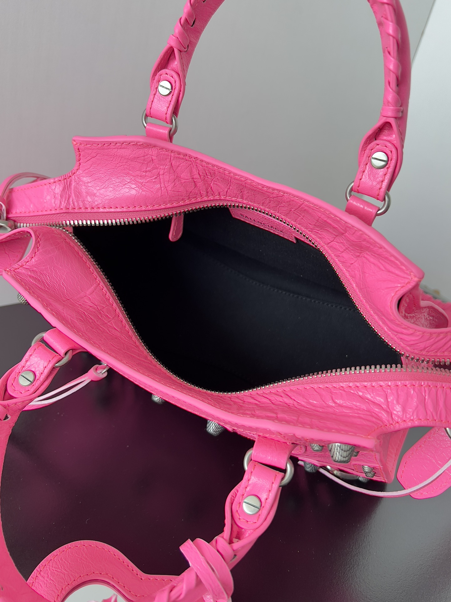 Bagsaaa Ba1en*iaga Neo Cagole XS Handbag In Pink - 26*12*18cm